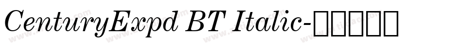 CenturyExpd BT Italic字体转换
